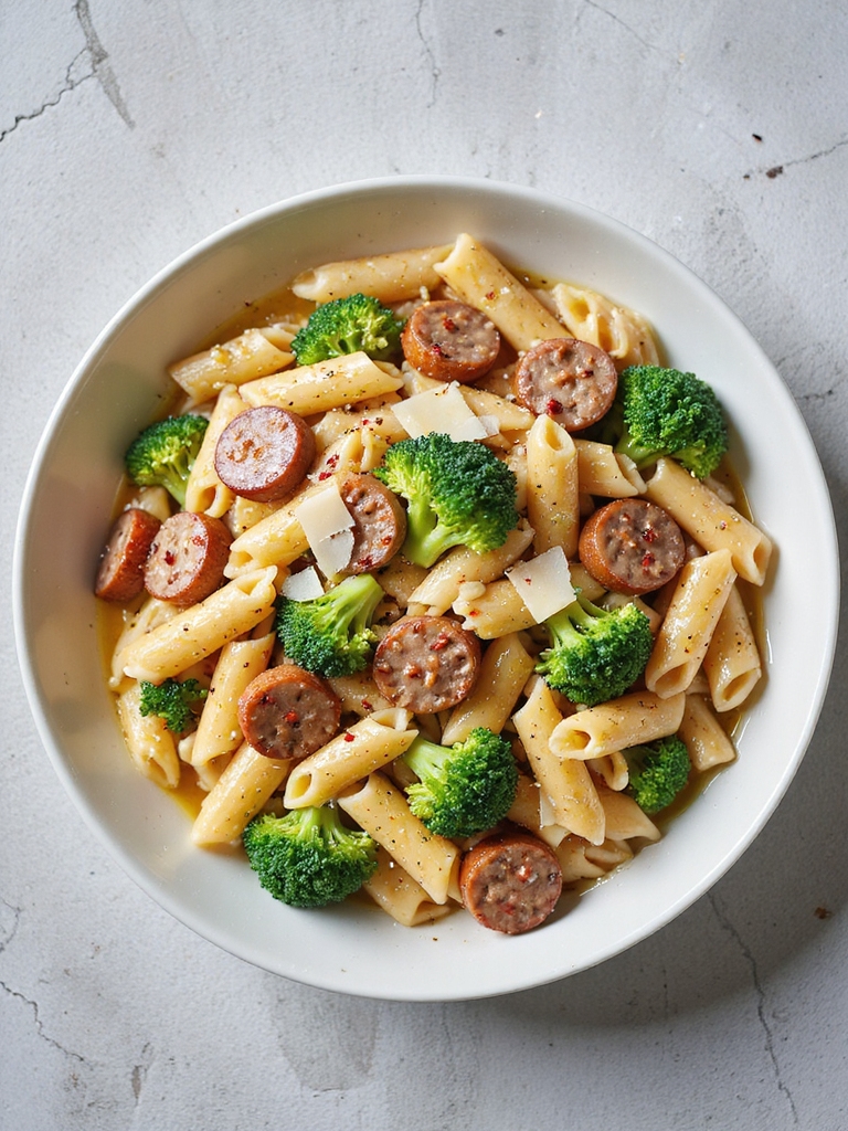 hearty sausage broccoli pasta