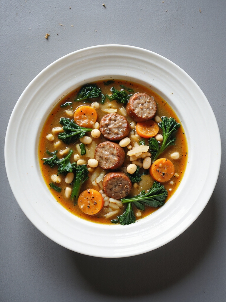 hearty sausage white bean soup