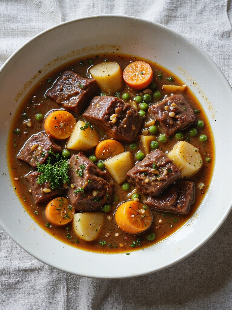hearty slow cooked beef stew