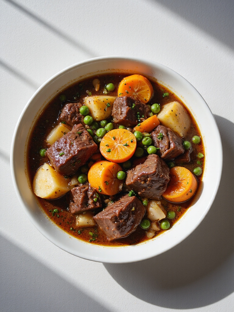 hearty slow cooked beef stew