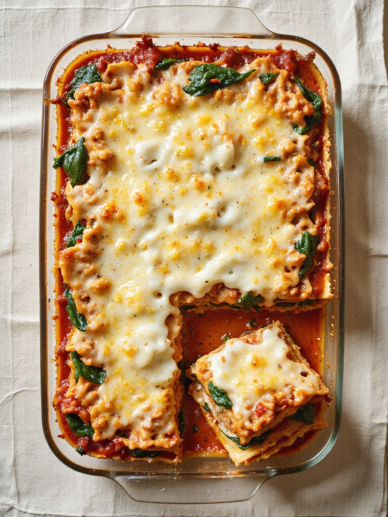 hearty turkey spinach lasagna