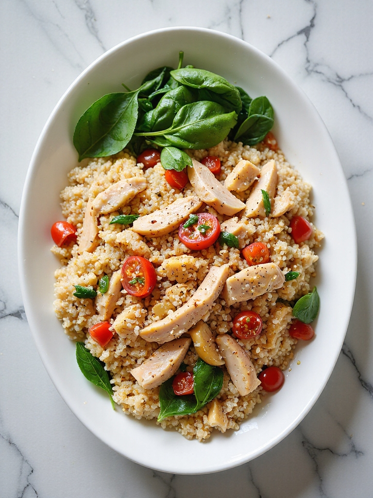high protein quinoa chicken meal