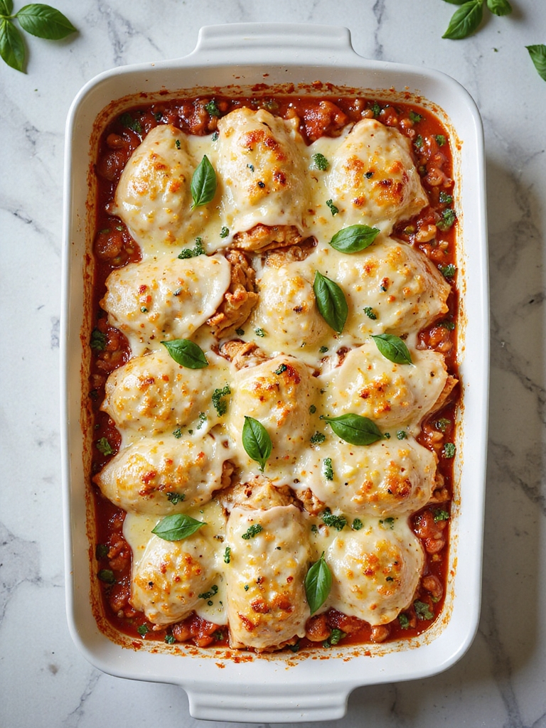 italian chicken mozzarella casserole