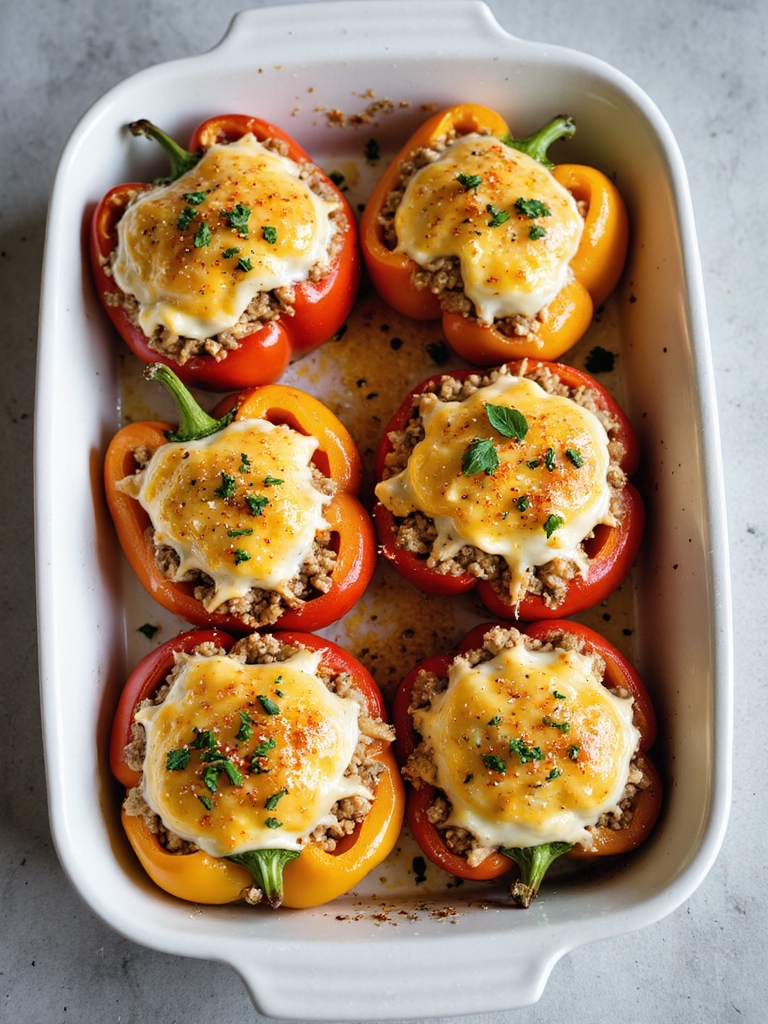 italian turkey stuffed peppers