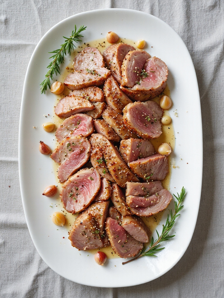 juicy garlic herb pork