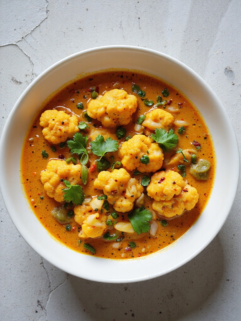 keto friendly spicy cauliflower curry