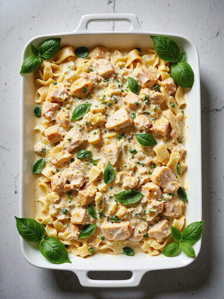 lemon basil chicken casserole