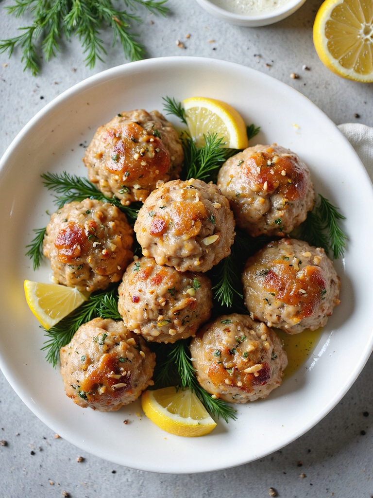lemon dill turkey meatballs recipe