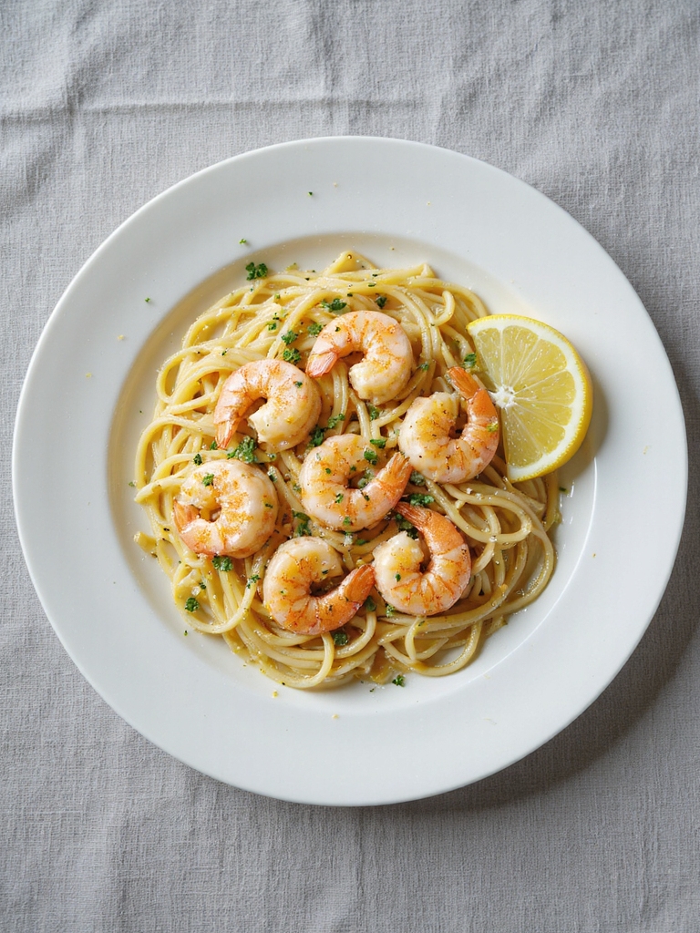 lemon garlic shrimp pasta