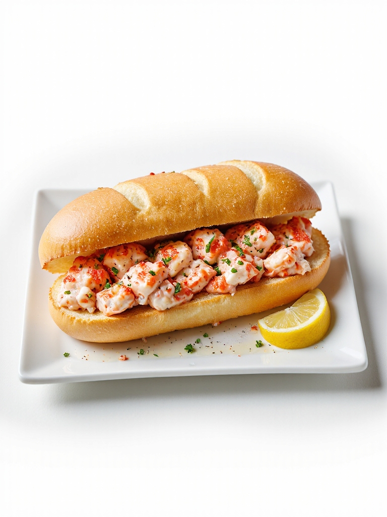 lobster roll with garlic butter