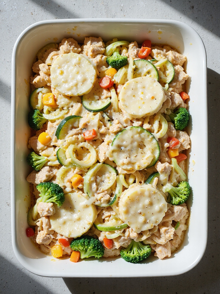 low carb zucchini chicken casserole