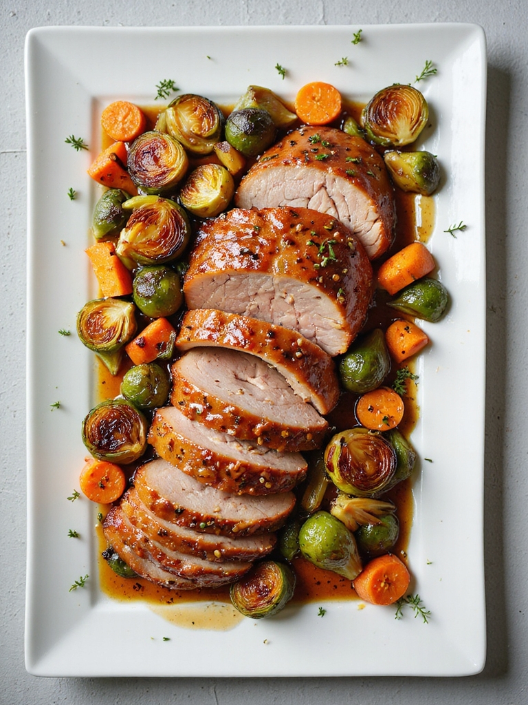 maple glazed roasted pork loin