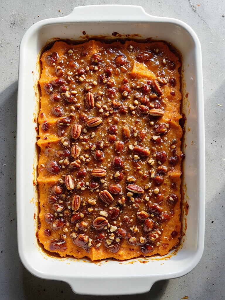 maple glazed sweet potato casserole
