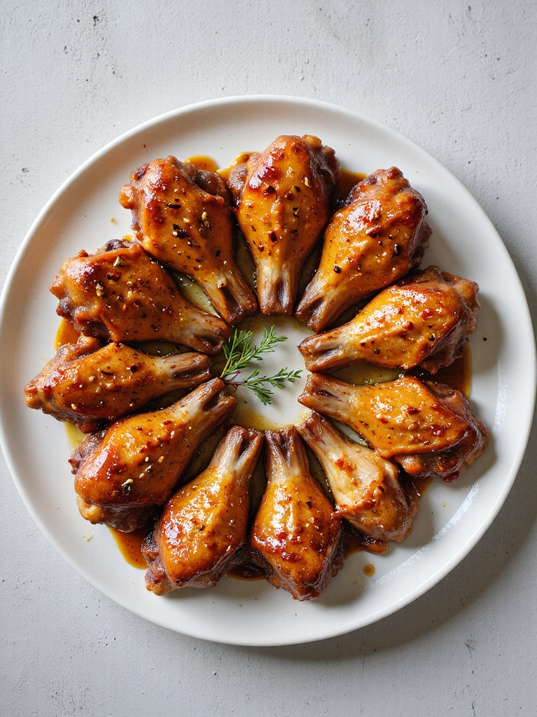 maple mustard glazed wings