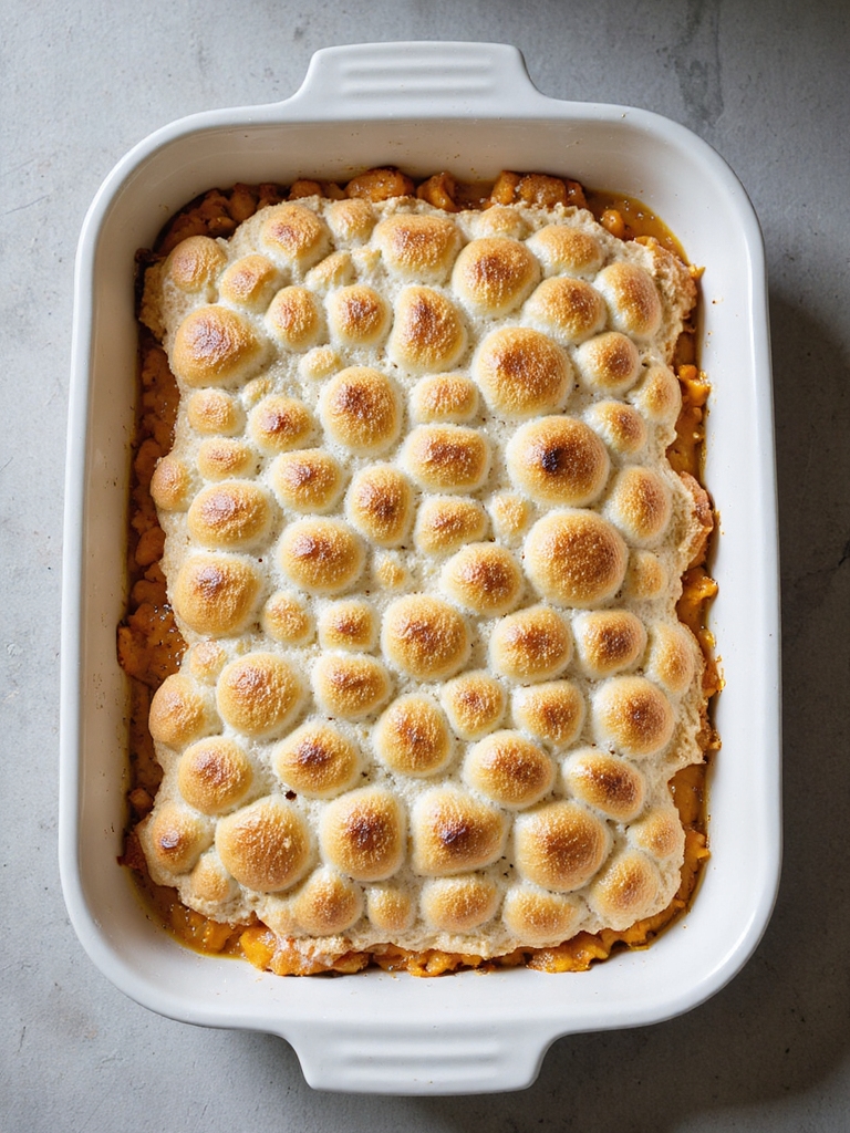 marshmallow topped sweet potato delight