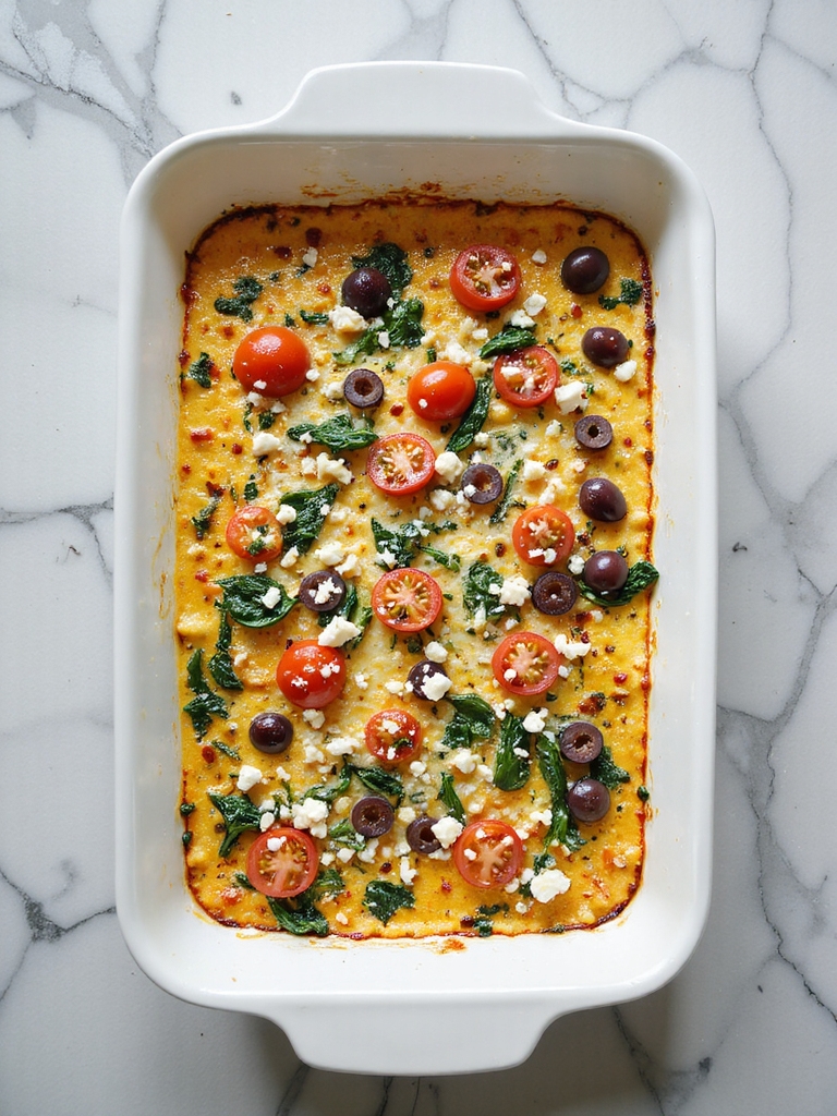mediterranean egg casserole delight