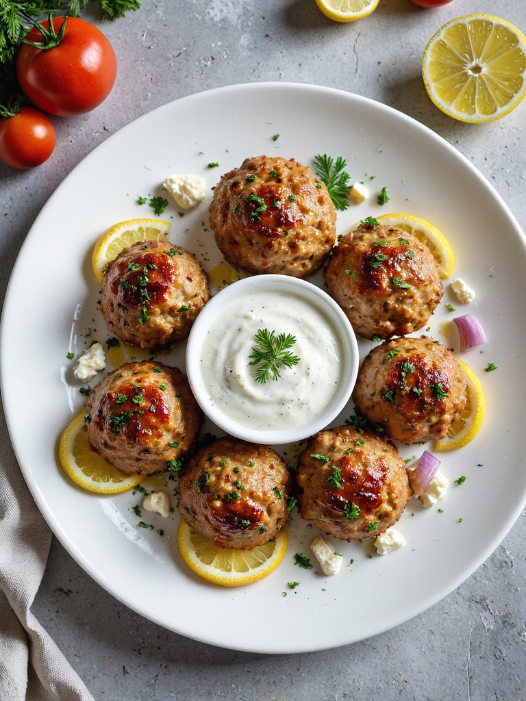 mediterranean flavored turkey meatballs