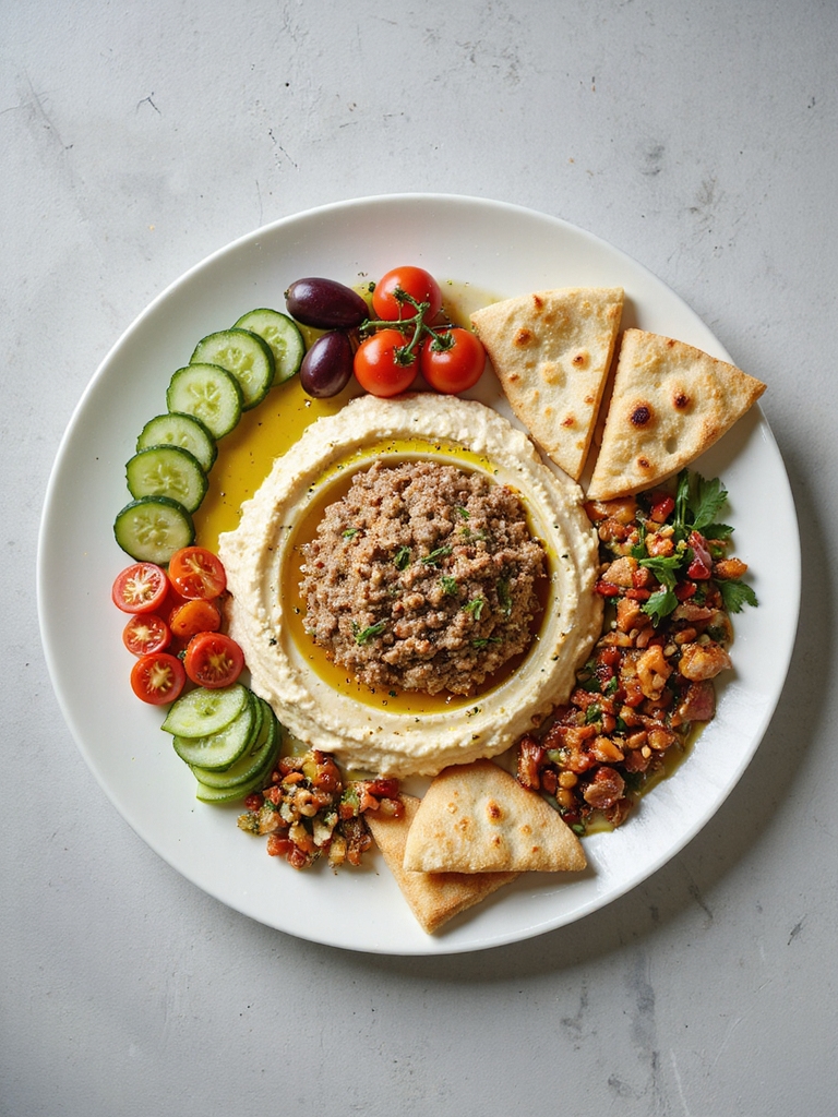 mediterranean turkey and hummus