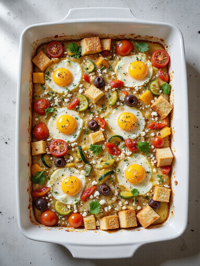 mediterranean vegetable breakfast casserole