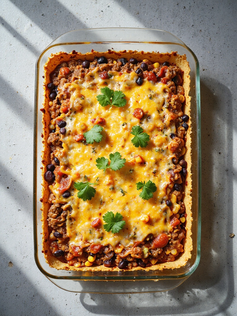 mexican lasagna with tortillas