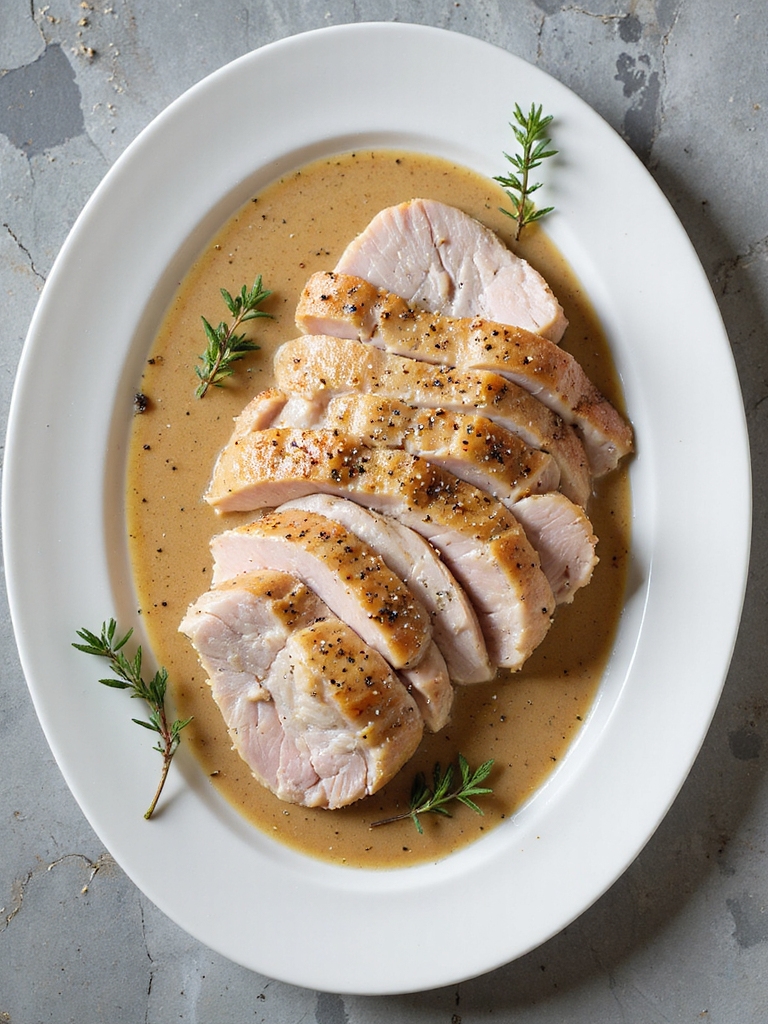 moist turkey with creamy gravy
