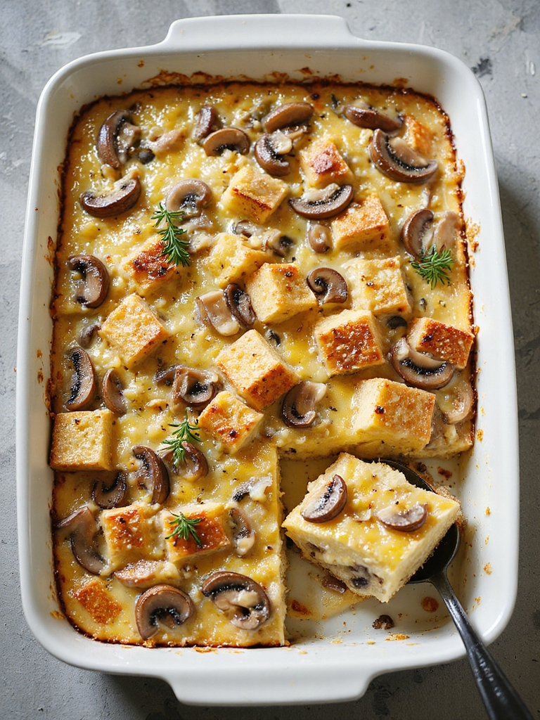 mushroom cheese breakfast casserole