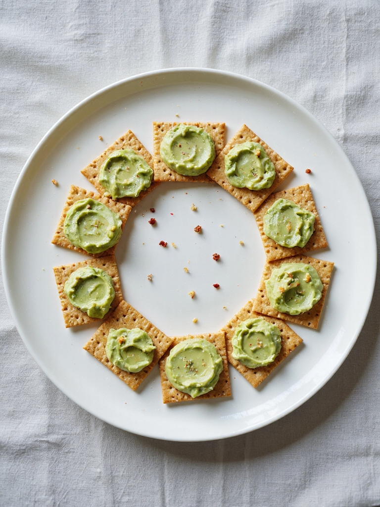 nutritious avocado cracker snack
