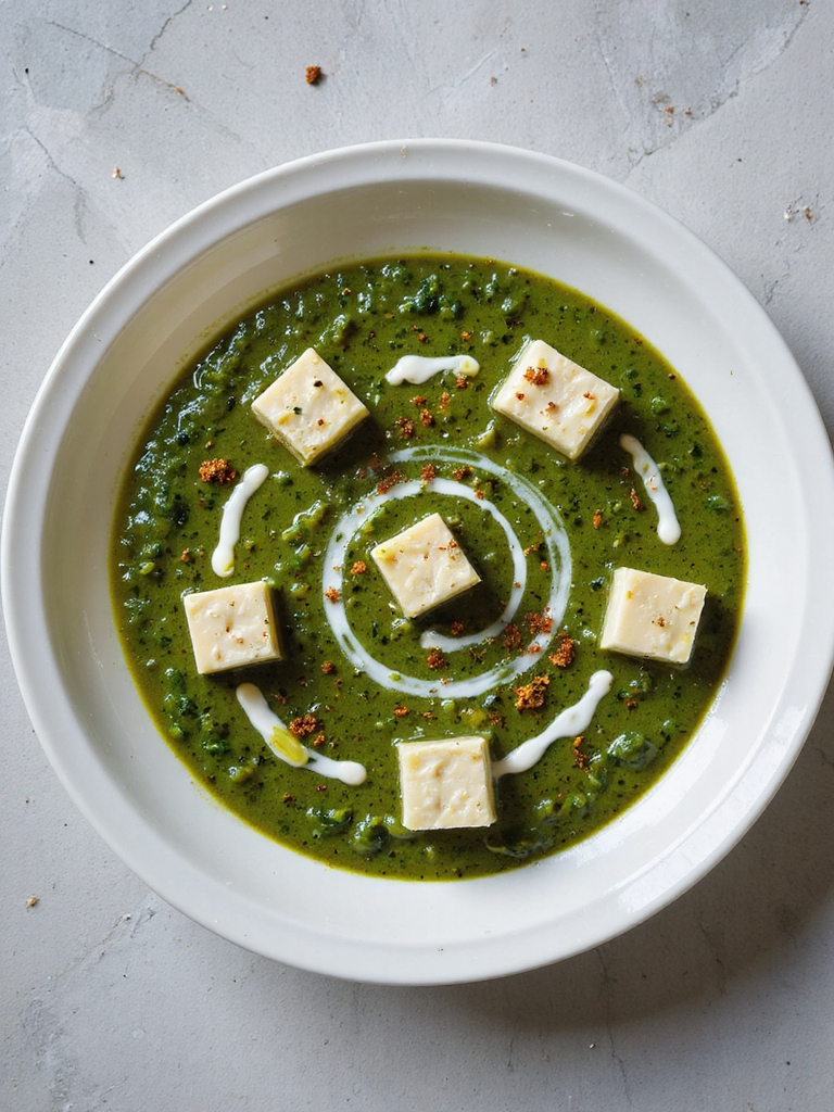 nutritious creamy spinach paneer