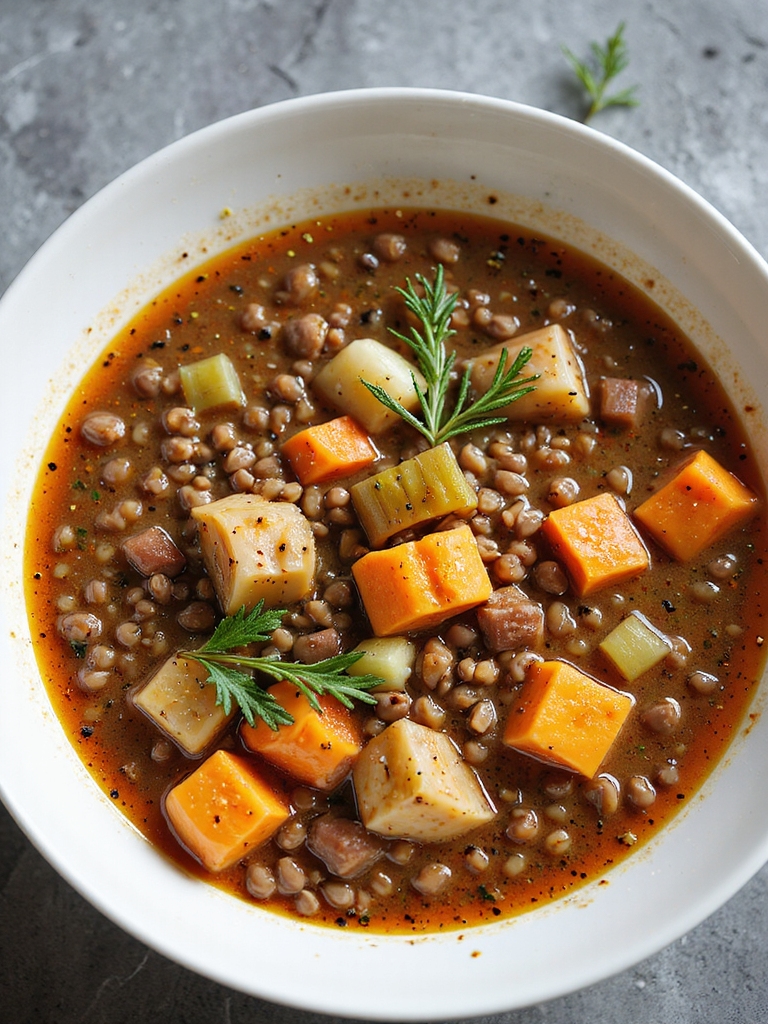 nutritious lentil vegetable stew