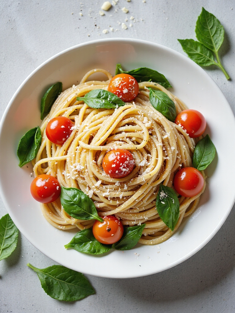 nutritious pasta with vegetables