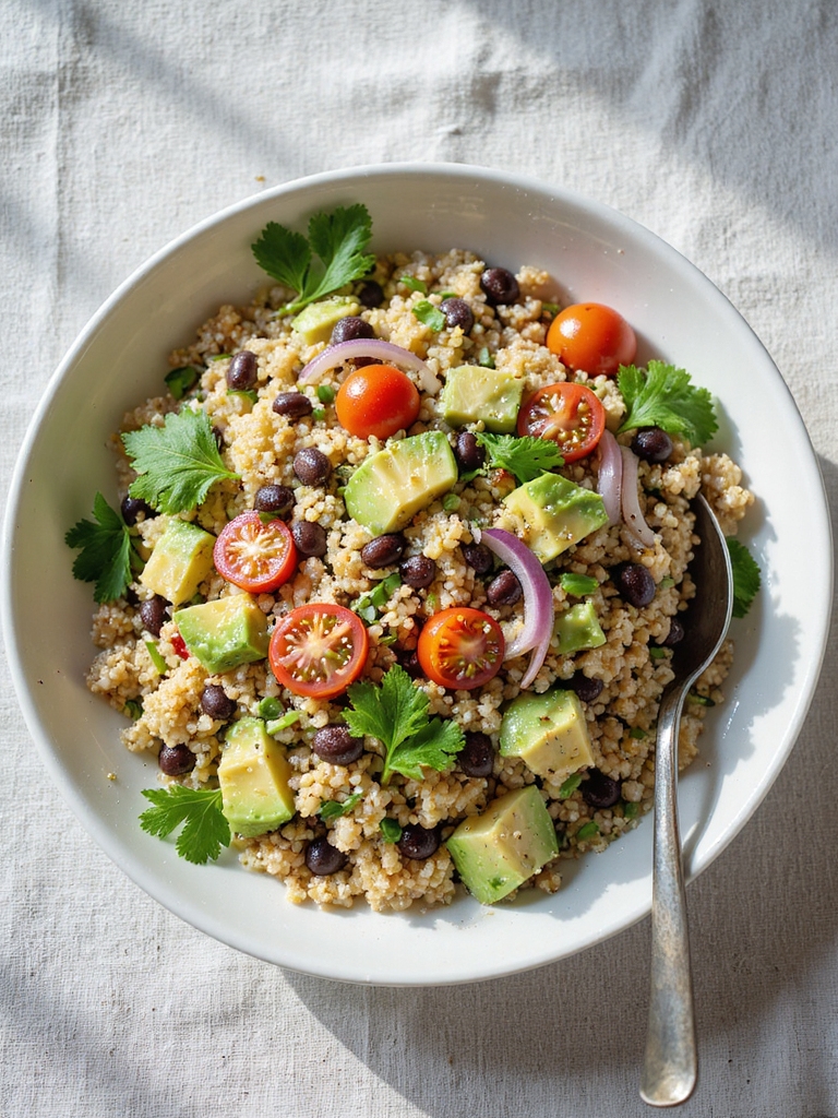 nutritious quinoa black bean salad