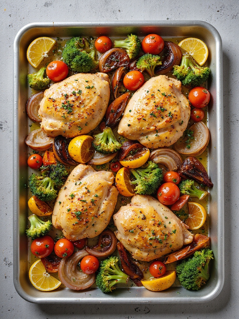 one pan lemon herb chicken