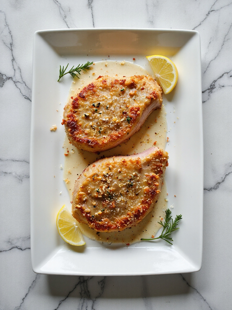 parmesan crusted air fried chops