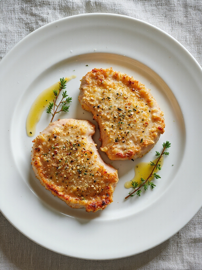 parmesan herb crusted chops