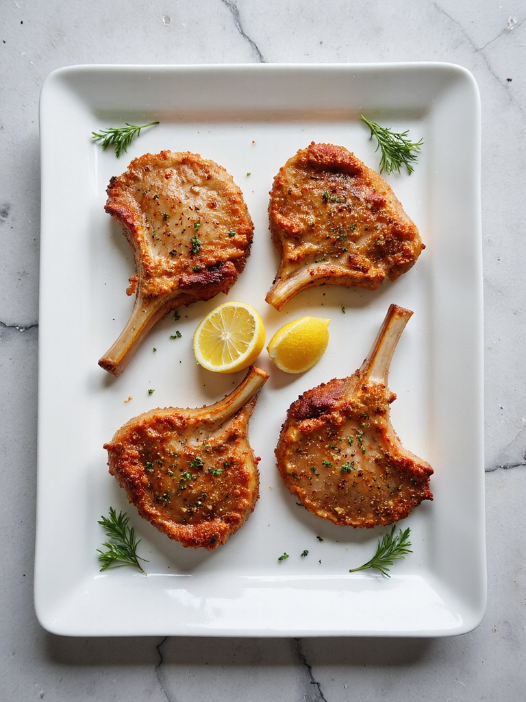 perfectly seasoned air fried pork chops