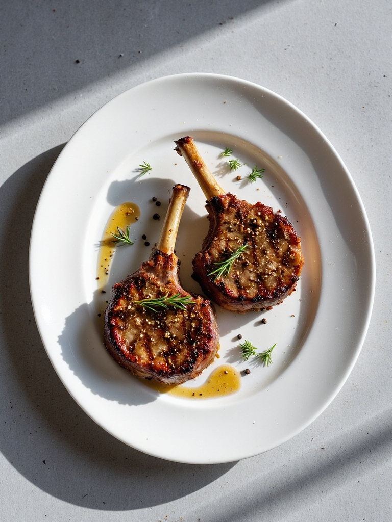 perfectly seasoned smoked chops