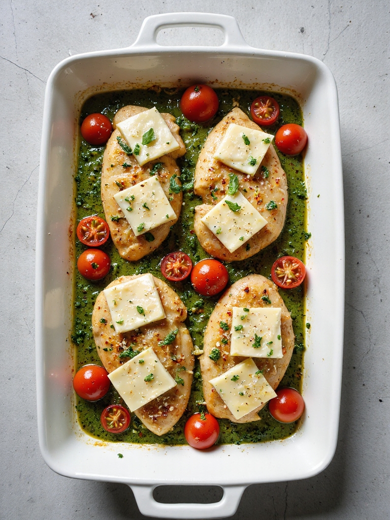 pesto chicken baked delightfully