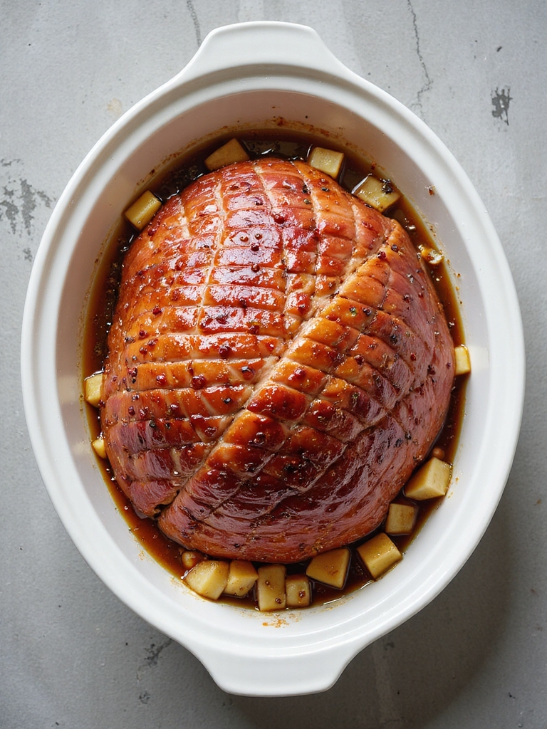 pineapple dijon glazed ham
