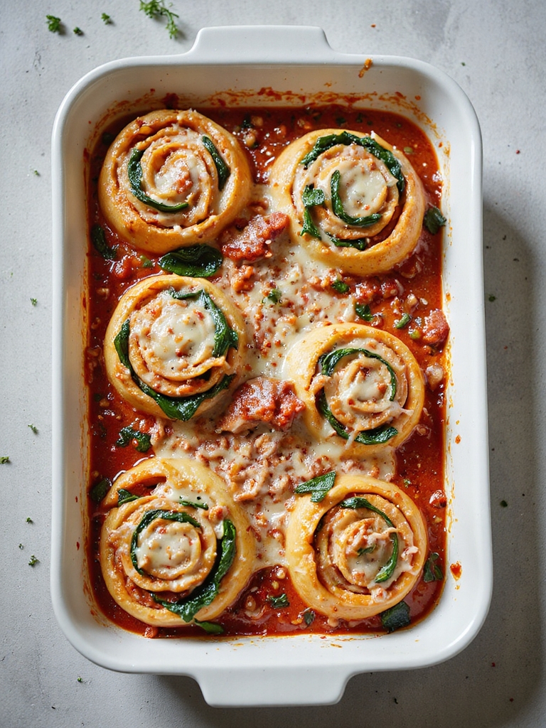 pork and spinach roll ups