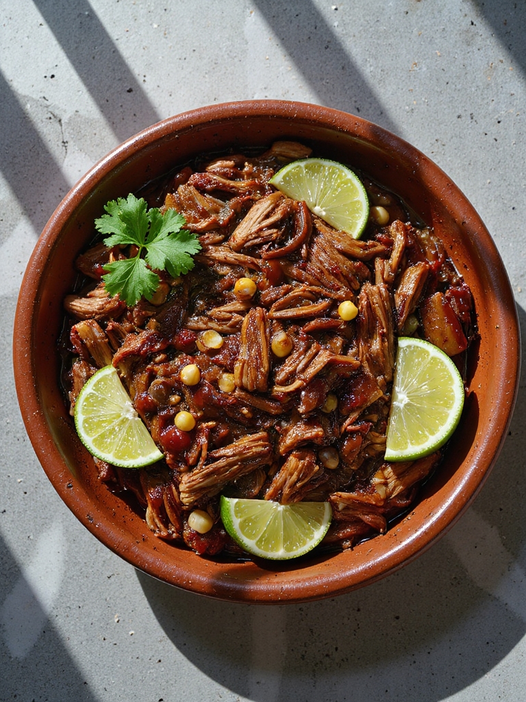 pork with chocolate seasoning