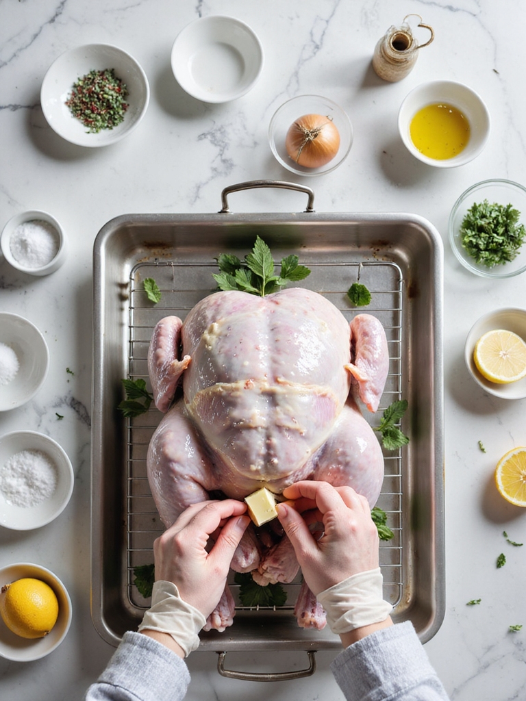 prepare turkey for roasting