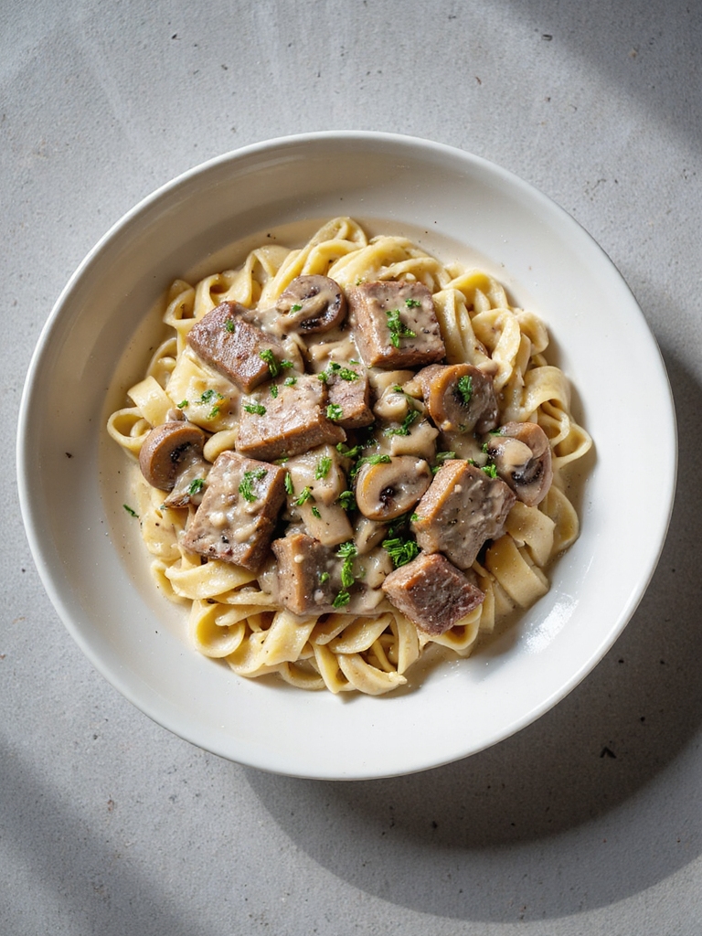 quick creamy beef stroganoff