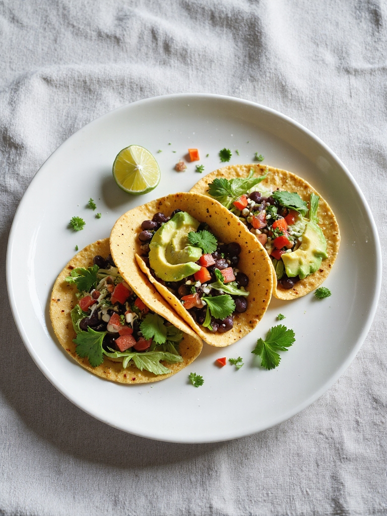 quick flavorful black bean tacos