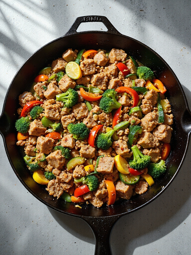 quick pork and vegetable skillet