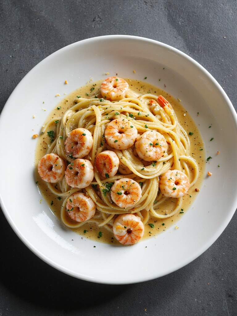 romantic shrimp scampi linguine