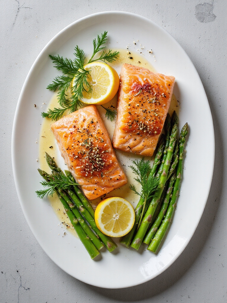 salmon and asparagus bake