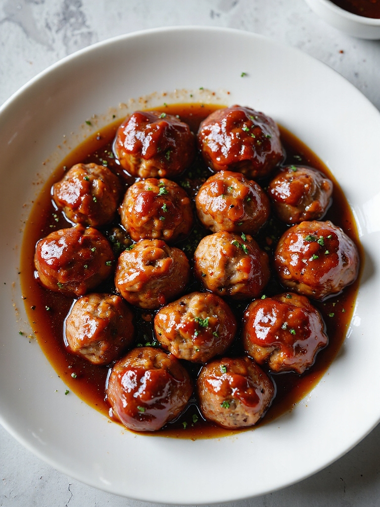 savory bbq turkey meatballs