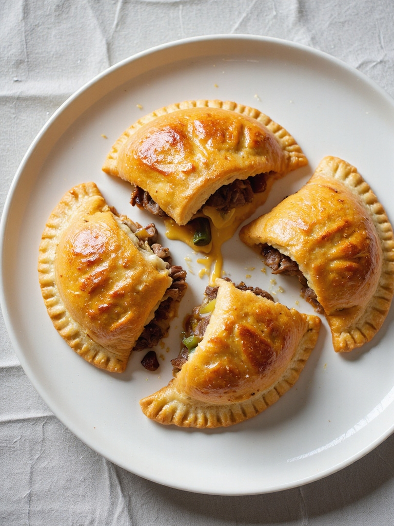 savory cheesesteak stuffed calzones