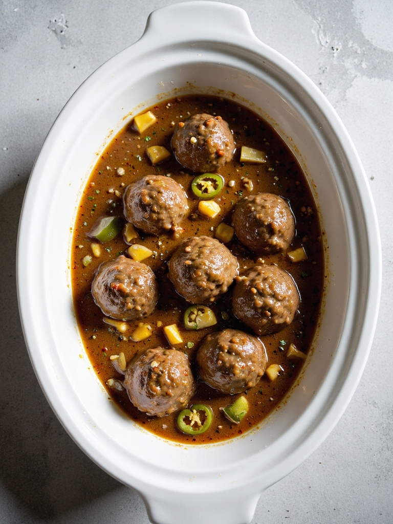 savory crockpot meatball recipe