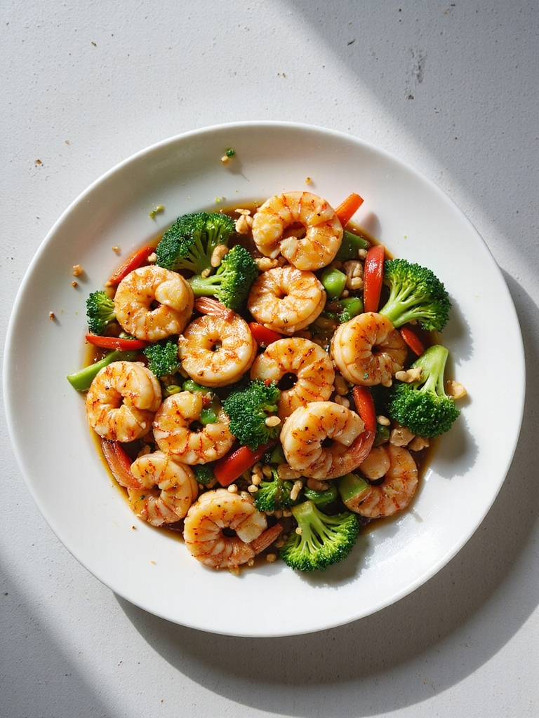savory garlic shrimp stir fry